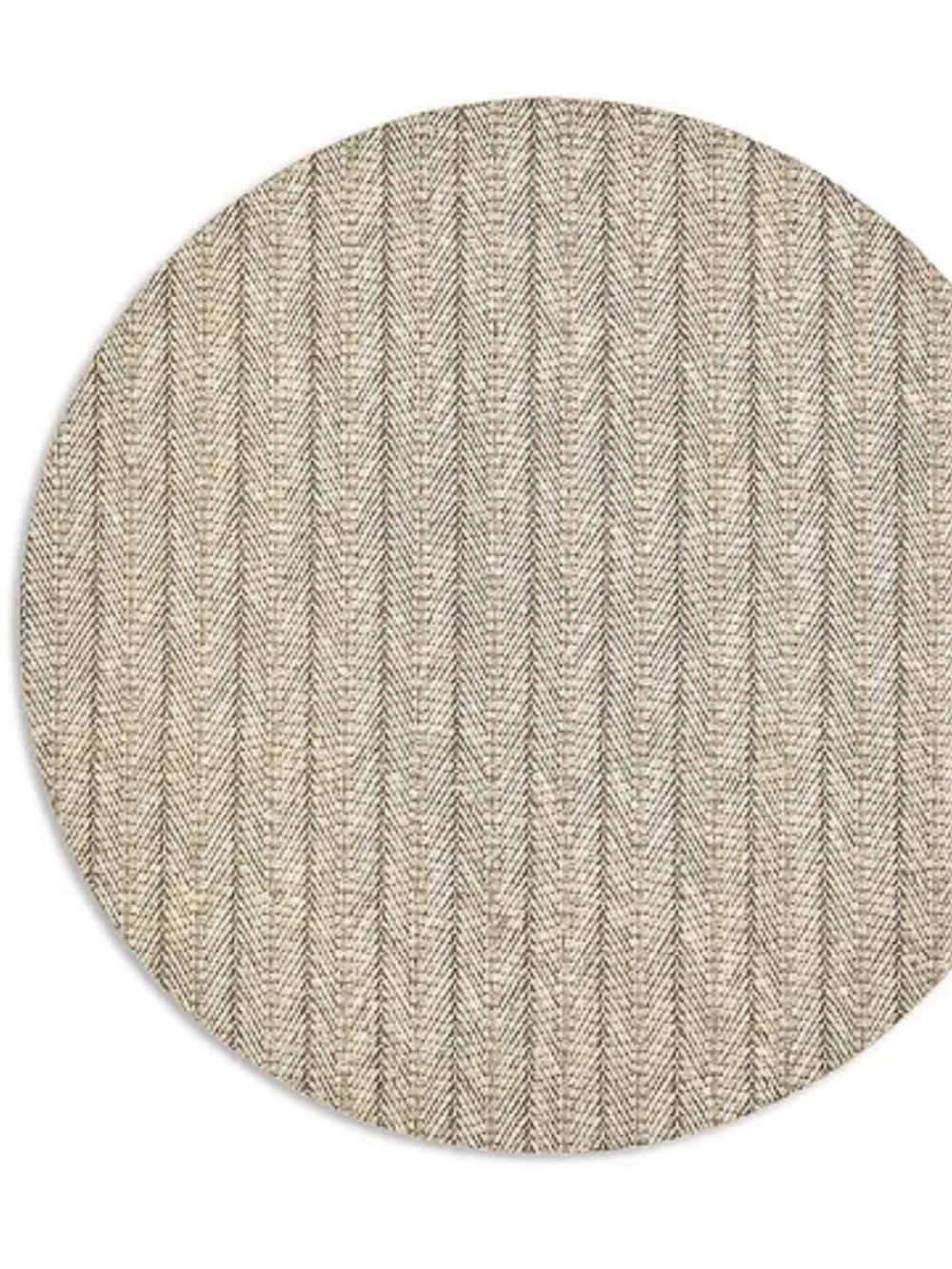 Kim Seybert Beige Herringbone Round Placemat